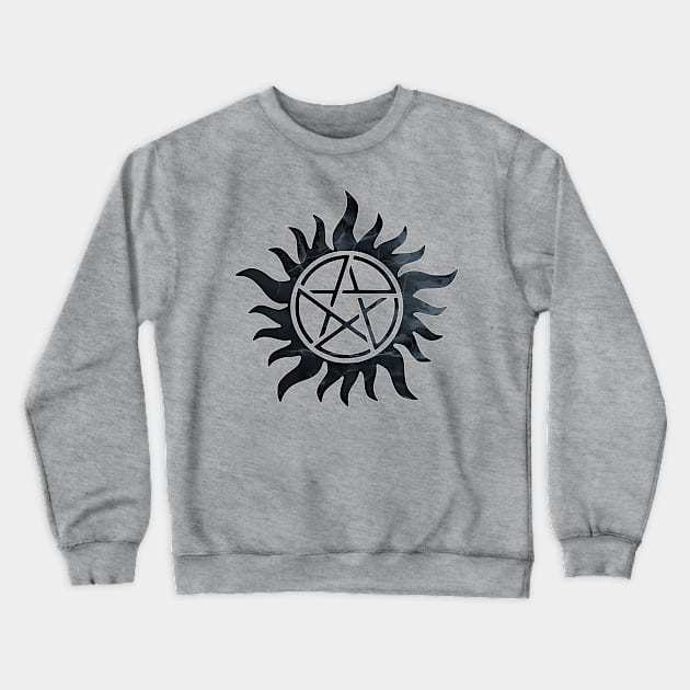 Anti-possession Sigil- Black Crewneck Sweatshirt by Tweenie